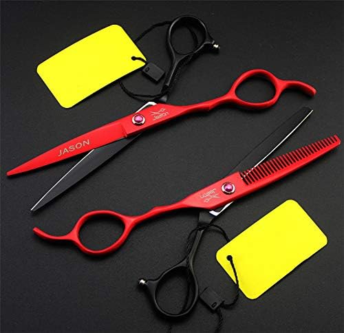 XJPB Професионални ножици за сечење коса Поставете не'рѓосувачки челик за фризерски ножици Поставете професионални ножици за слабеење за бербер/салон/дом/возрасни