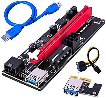 Конектори најновиот VER009 USB 3.0 PCI -E Riser Ver 009S Express 1x 4x 8x 16x Extender PCIe Riser Adapter картичка SATA 15pin до