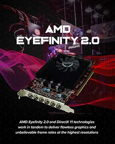 VisionTek Radeon 7750 2GB GDDR5 6 4K Monitor Graphics Card, 6 Mini DisplayPort излези, AMD Eyefinity 2.0, PCI Express 3.0 Видео