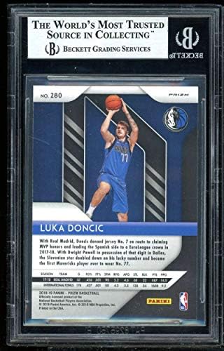 Luka Doncic Rookie 2018-19 Panini Prizm Prizm Црвен мраз 280 BGS 9