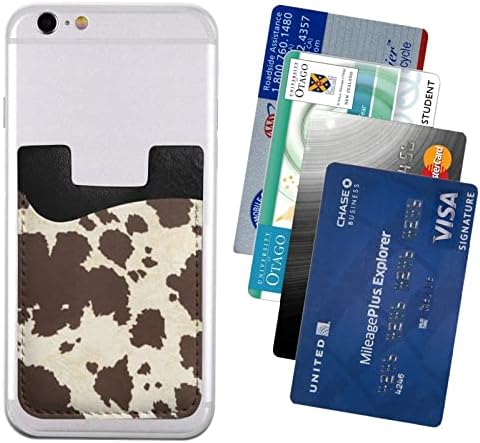 Носител на картичка за печатење со кравјо крзно PU кожна кредитна картичка за лична карта торбичка за лепила за лепила за сите паметни