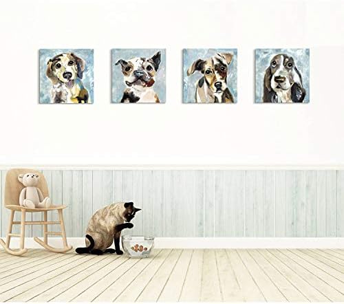 Харди галерија миленичиња платно сликарство кутре уметнички дела: апстрактна слика за кучиња печати на платно за детски wallsидови