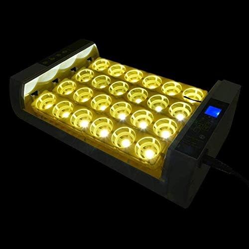 Инкубатор на јајце Nivok 24 јајца автоматско вртење на LED светлосна влажност контрола на температурата Дигитален LCD дисплеј за шрафирање