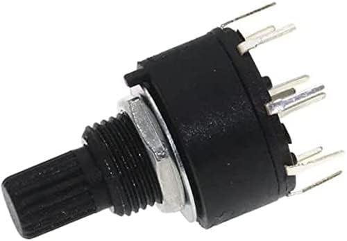 Novoce Rotary Encoder 10PCS RS16 Пластичен прекинувач за ротациони ленти од 16мм 2 Пол 3 4 Позиција 1 Пол 5 6 8 Позиција на рачката на рачката