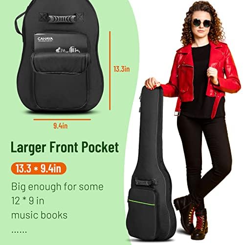 Cahaya Електрична торба за гитара торба од 0,3инч дебелиот ранец на подлога мека електрична гитара кутија зелена CY0293