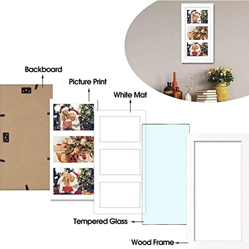 Голден Стејт Арт, рамка за колаж со бела фотографија од бела фотографија со Мат прикажува 4 слики „x6“, 3 пакувања
