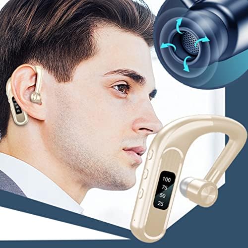 Bluetooth слушалки безжичен слушалки v5.0 15hrs Ултралејт слушалки Дигитален дисплеј во ушни ушни уши за лаптоп за мобилни телефони FH6