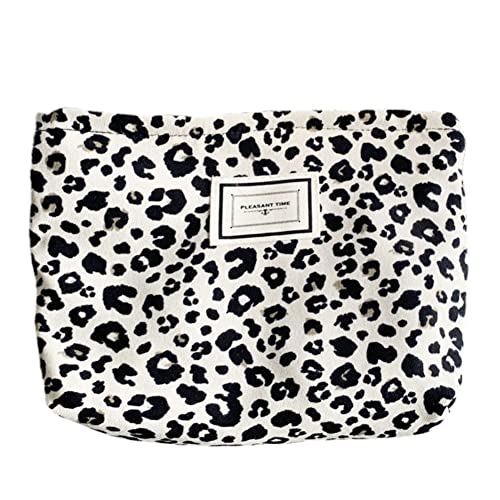 Фитини Шминка Торба Леопард Патување Големи Преносни Козметички Организатор Торбичка За Жени Девојки Патент Водоотпорен Тоалет Складирање