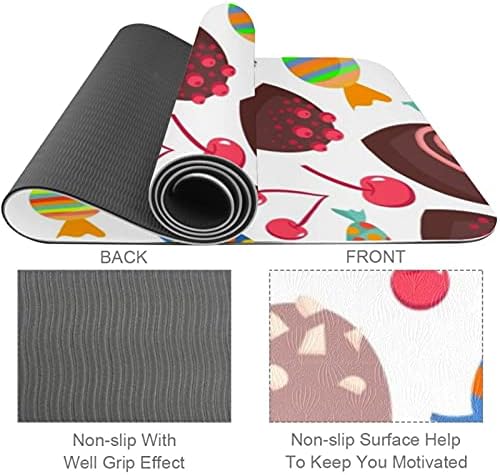 Siebzeh Sweets Model Premium Doss Yoga Mat Eco Friendly Rubber Health & Fitness Nonlip Mat за сите видови на вежбање јога и пилатес