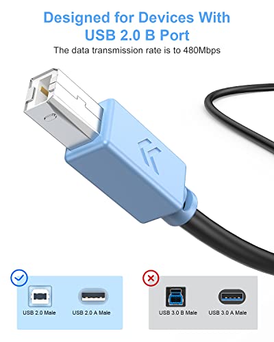 Кабел За Печатач Tewmsc-КАБЕЛ ЗА Печатач USB Кабел За Печатач СО Голема Брзина USB Кабел За Печатач Кабел - А-Машки До Б-Машки Кабел-6