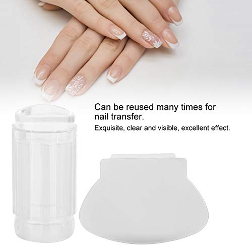 Силиконски стампер на ноктите, транспарентен силиконски нокти Stamper Nail Print Art Stamping Stamper плоча за нокти Полски заптивка глава