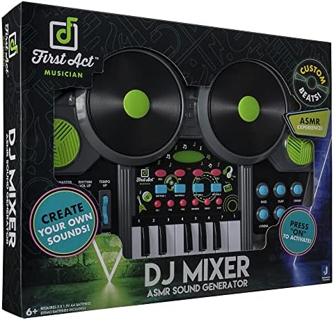 First Act Discovery Musicer DJ Mixer, ASMR Generator - Создадете сопствени удари, ремикс звуци, додадете тапани и гребење како диџеј! - Одлично за почетници, го прави учењето на музиката лес