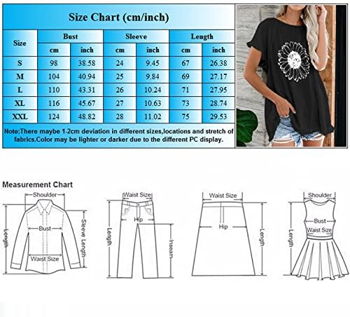 Тениски Кошули Жени Лето Жени Краток Ракав Екипажот Вратот Цветни Ливчиња Печатени Маица Врвот Повик Лабава Удобен