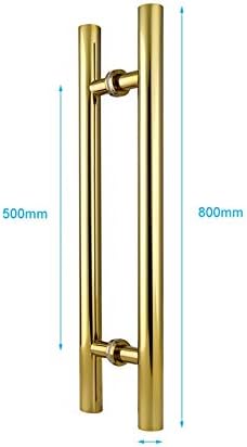 Keppd Тешка рачка од врата од не'рѓосувачки челик - Златна ， дрвена врата/стаклена врата/рачка за лизгачка врата ， за дома/продавница/гаража/канцеларија - дијаметар н?