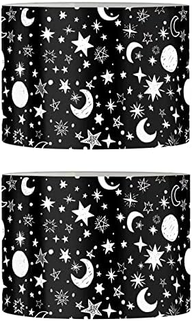 Poceacles 2 пакувања Сенки за ламби Месечината starвезда за печатење Тапани за тапани за табела за подни врати, светло лустер,