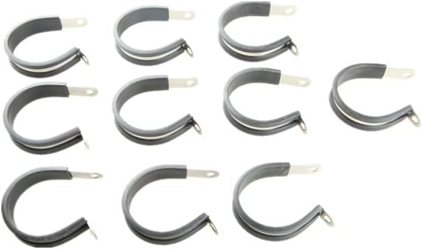 10 парчиња 1 3/4 Пернизирани прицврстувачи на цревото за монтирање на цревото кабел за кабел Хардвер гума метал стегач 304 не'рѓосувачки