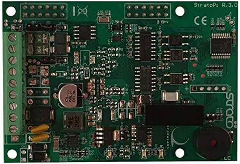 Sfera Labs Strato Pi Base PI4B 8GB-DIN-Rail Case, RS-232/RS-485, часовник во реално време, чувар на хардвер, Buzzer, чип на