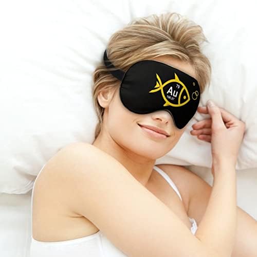 Златна рипка Смешна Маска За Очи За Спиење Мека Покривка За Очи Со Врзани Очи Со Прилагодлив Ремен Ноќна Сенка За Очи За Мажи Жени