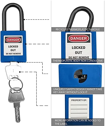 Safby Lockout Tagout Losks Loto Safety Baffeck Padlock, различно клучно, OSHA Loto Safe Padlocks за заклучување на станици и уреди