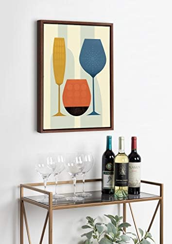 Кејт и Лорел Силви вино врамени платно wallидна уметност од страна на Амбер лидерите дизајни, 18х24 кафеава