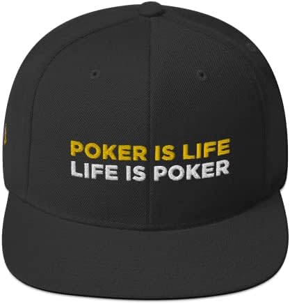 Покер Самади Покер Е Животот Бејзбол Капа, Предвремени Назад Шапка За Мажи Рамен Бил, Везени Дизајн 6