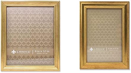 Lawrence Frames 536280 Sutter Gold 8x10 Рамка за слика и класична рамка за слика на мушка, 4x6, злато