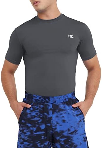 Атлетска маица за влага за мажи во шампион за мажи, анти-ОДОР, лесна лесна тепачка