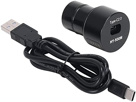 Hayear 5MP USB дигитален микроскоп камера USB дигитални леќи за очила TPYE C USB видео камера за Sience Education Lab Reserch со бесплатен софтвер за калибрација