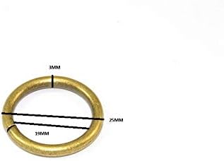 100 x завеси прстени со лична карта 20мм антички ефект позлатена челична шипка/пол