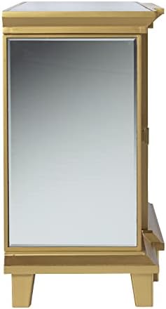 Мебел SEI Toppington Mirrorced Touch екран Електричен камин - злато, 58 W x 15 d x 27 ч