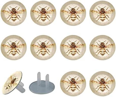 Електричен излез опфаќа 12 пакувања, пластични приклучоци опфаќа безбедносни капачиња за заштитник на штекерот - Арт гроздобер мед пчела