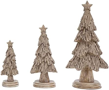 Сет за дизајн на софи од 3 мини украси за смола на новогодишна елка за додатоци за чорапи за камин, Божиќно уредување Симулирани пејзажи