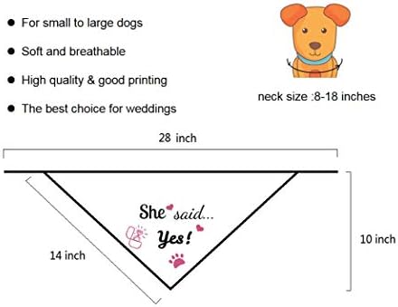 ПЕТЈ 2 Пакет Свадба Куче Бандани, Само Стави Прстен на неа &засилувач; Таа Рече Да, Симпатична Дизајн Шамија За Свадба, Ангажман Подарок, За Мали