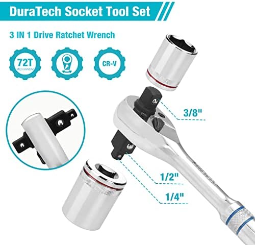 Duratech 3-Парче Крцкалка Во Собата &засилувач; DURATECH 24 - Парче Приклучок Клуч Во Собата