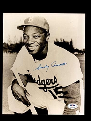 Sandy Amoros PSA DNA потпиша 8x10 Фото -автограм Доџерс - Автограмирани фотографии од MLB
