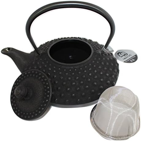 Ивачу јапонски железо Тетсубин чајник, средна, црна шема на Хајлстон