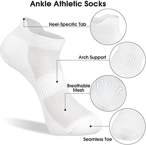 Уратот 12 пара женски глужд атлетски чорапи ниско сечење без лизгање без шоу чорап за спортско трчање