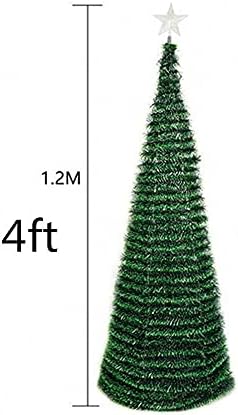 4FT = 1,2m бои Промена на водоотпорна светлина на новогодишната елка 16 ленти преклопно предводено светло дрво со врвна точка на дрво за градинарска