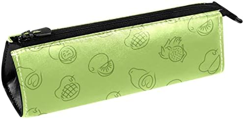 Laiyuhua Преносна стилска торба со моливчиња Пу кожа пенкало Компактен патент торбички, козметичка торба канцеларија додаток Организатор торбичка зелена позадина на?