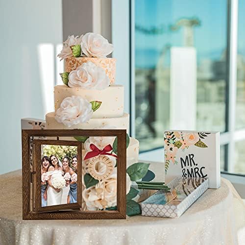 Remmdan 4x6 двострани рамки за слики за парови, уникатни годишнини за свадбени подароци, рамка за фотографии од ангажман, подароци за брак