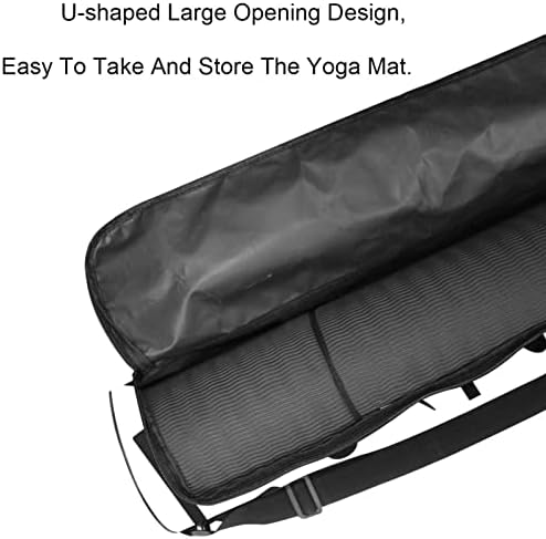 Лаијухуа Јога Мат торба, двојни патенти јога теретана за жени и мажи - мазни патенти, големи отвори и прилагодливи ленти во форма на У, им одговара