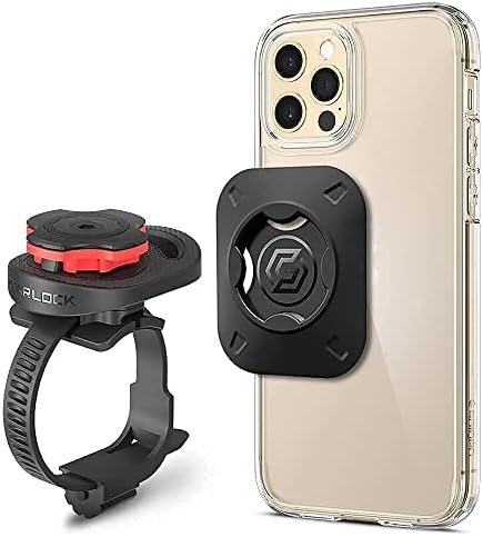 Spigen Gearlock Stem Mount Mount со универзален пакет адаптер со iPhone 12 / iPhone 12 Pro Ultra Hybrid Case - Crystal Clear