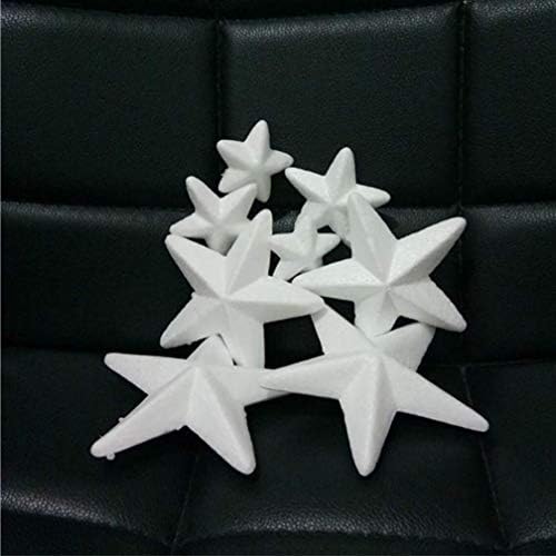 10 парчиња пена starsвезди полистирен пентаграмски форми пена starsвезди за занаетчиска украс за новогодишна елка бела пена starsвезди за реквизити на центарот