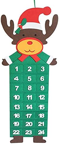 Јајун Почувствува Божиќни Адвентски Календари Со Џебови Ѕиден Декор 24 Дена Одбројување 79 см САМ Божиќни Украси Висечки Торби