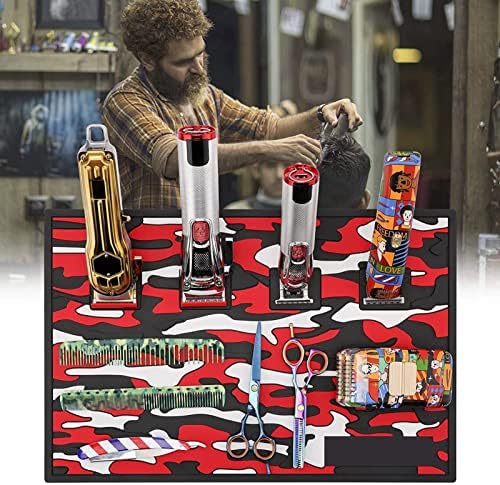 Подлога за станици за алатки за салони, заштита од магнетна табела без мирис Голема површина Барбер алатка Мат Спречување на ножици