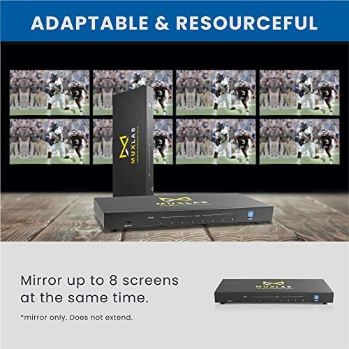 Muxlab 1x8 HDMI Splitter | 1 од 8 надвор | 4K@60Hz | 4: 4: 4 | HDR | HDMI 2.0 | HDCP 2.2 | TrueHd | Долби атмос | ДТС: x | Користете со