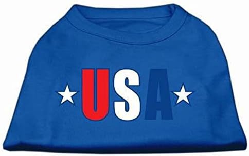 Mirage Pet Products USA Star Screen Print Mirts, X-large, црвено