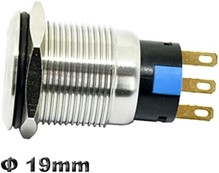 Лемил 19мм не'рѓосувачки челик 2 3 Позиции Метални клучеви прекинувач 1NO1NC прекинувач на копчето за заклучување на заклучување 1 парчиња