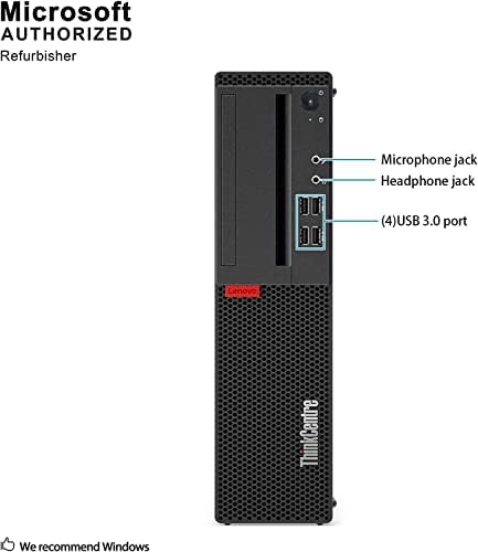 Lenovo ThinkCentre M910S СФФ Десктоп Компјутер, Intel Quad Core i5-6500 до 3,6 GHz, 16G DDR4, 512GB SSD, M8+M80, WiFi, BT, DP, VGA,