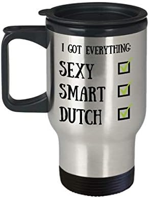 Холандски Патување Кригла Холандија Гордост Секси Паметни Смешни Подарок За Кафе Чај Чаши 14оз Нерѓосувачки Челик